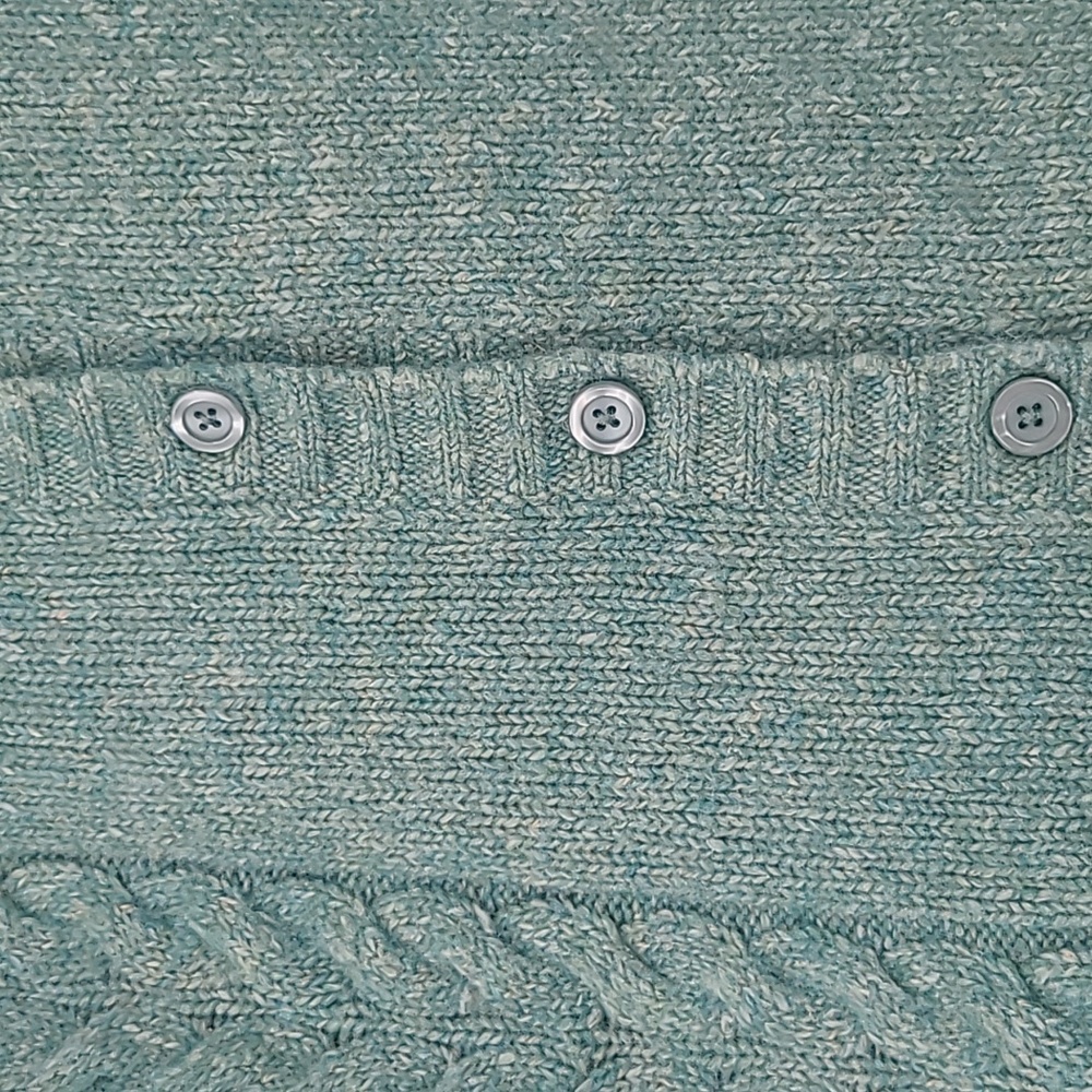 L.L. Bean seafoam green wool cardigan sweater large - Picture 3 of 9